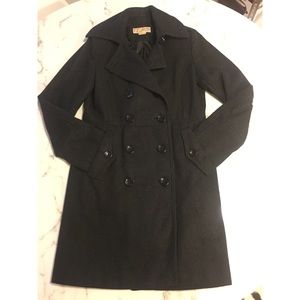 Michael Kors Wool Blend Double Breasted Peacoat